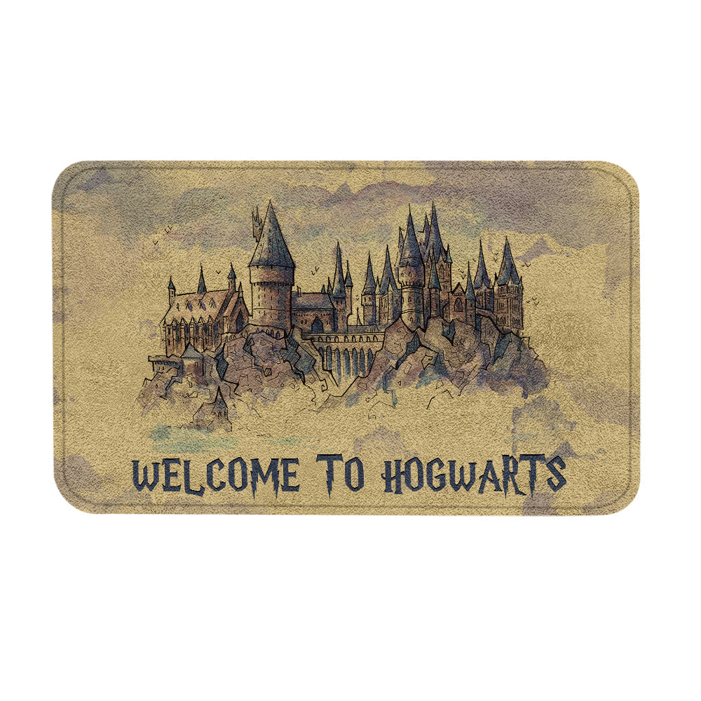 Unifinz HP Doormat Welcome To Hogwarts Vintage Doormat High Quality HP Doormat Mats 2024