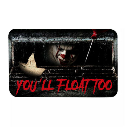 Unifinz IT Horror Doormat IT Horror Movies You'll Float Too Doormat Amazing Pennywise Doormat 2023