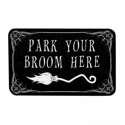 Park Your Broom Here Doormat