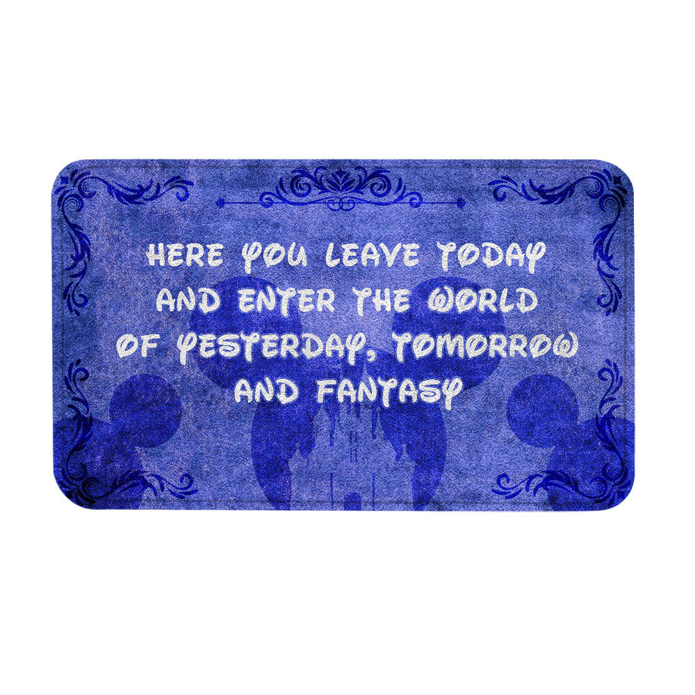 Unifinz DN Doormat Here You Leave Today And Enter The World Doormat Cute DN Mats Doormat 2023