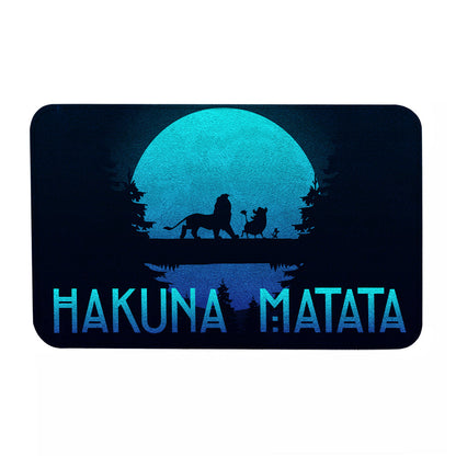 Unifinz LK Doormat Hakuna Matata Full Moon Blue Doormat Hihg Quality LK Doormat Mats 2023