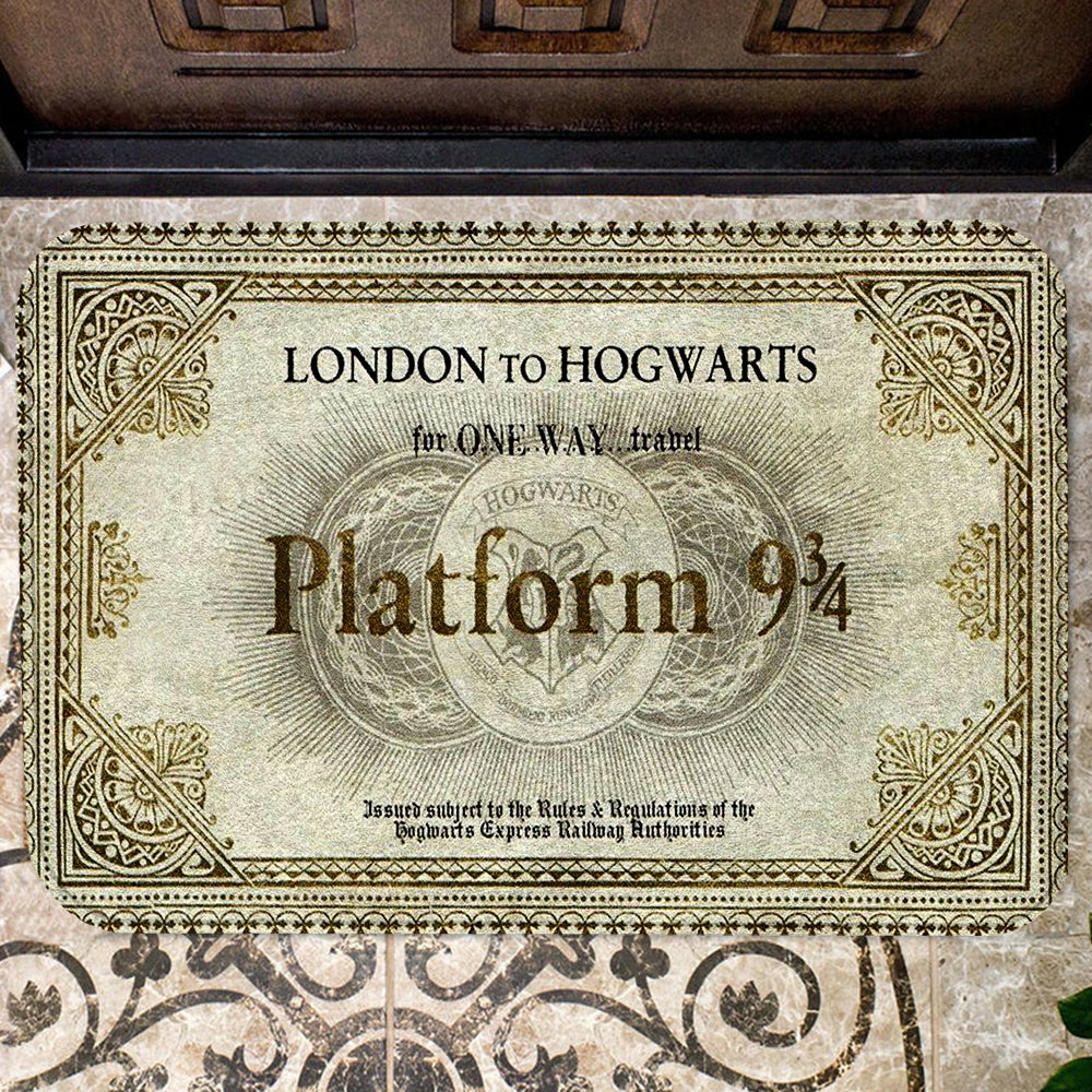 Unifinz HP Doormat Platform 9 3/4 Ticket Doormat Amazing High Quality  HP Doormat Mats 2024