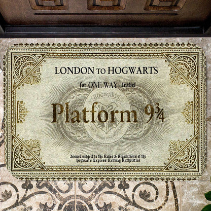 Unifinz HP Doormat Platform 9 3/4 Ticket Doormat Amazing High Quality  HP Doormat Mats 2024