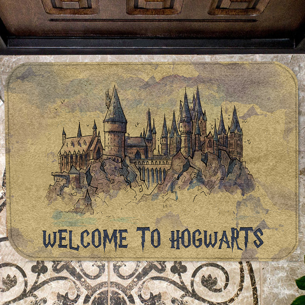 Unifinz HP Doormat Welcome To Hogwarts Vintage Doormat High Quality HP Doormat Mats 2025