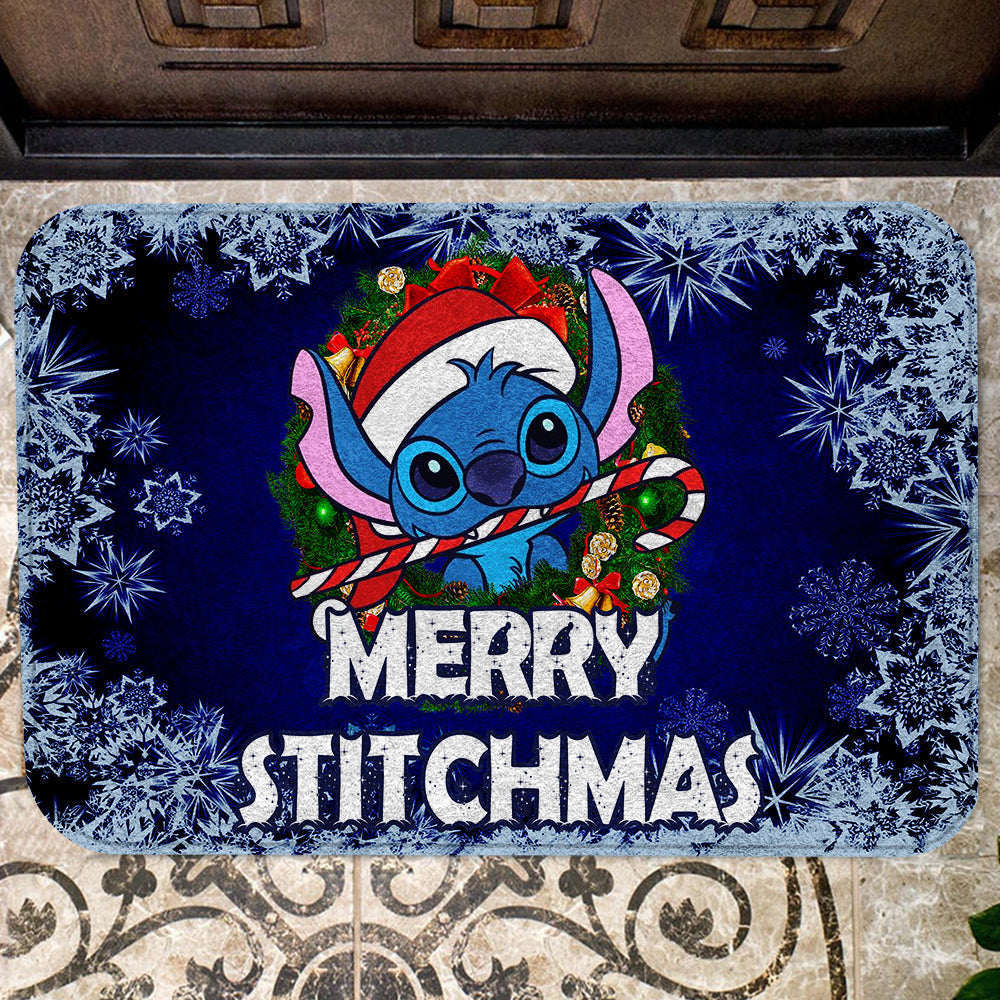 Unifinz LAS Doormat Stich Merry Christmas Laurel Christmas Doormat Cute High Quality DN Stitch Doormat 2024