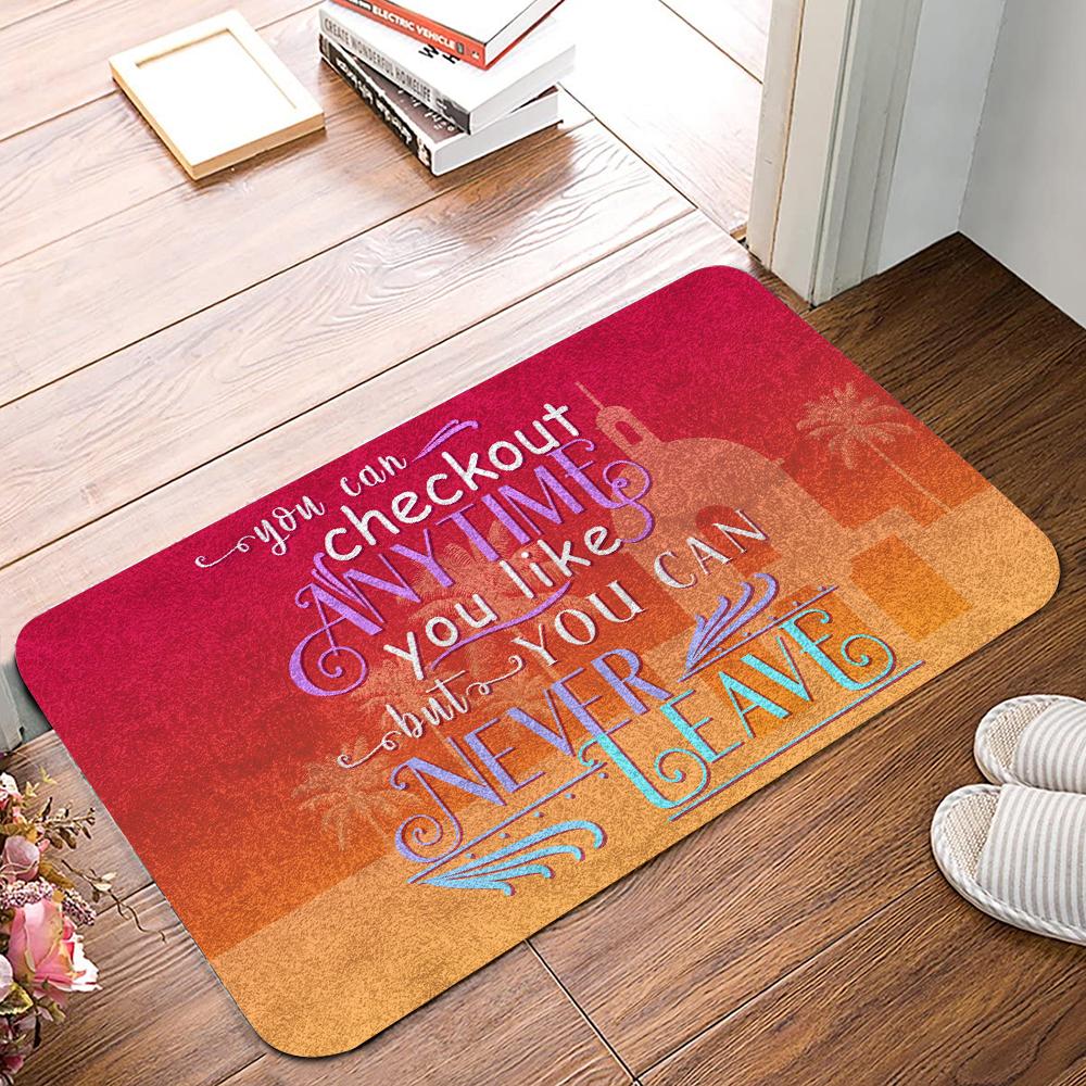 You Can Checkout Anytime You Like Colorful Doormat - HCS Doormat