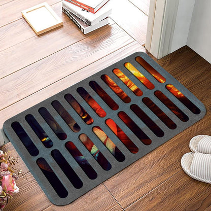 Unifinz Horror Doormat Horror Movies Pennywise In Sewer Doormat Awesome High Quality Horror Mats 2025