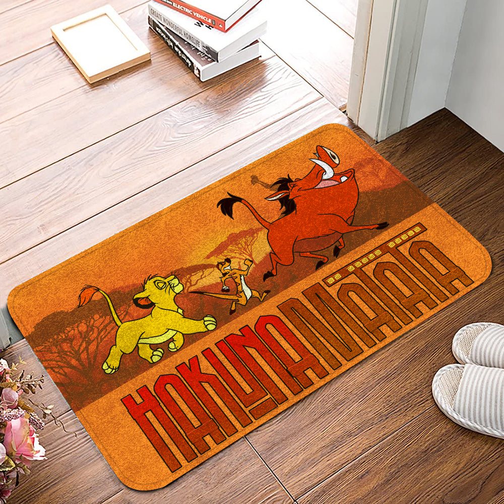 Unifinz LK Doormat Baby Lion And Timon Pumbaa Hakuna Matata Doormat High Quality DN LK Doormat Mats 2025