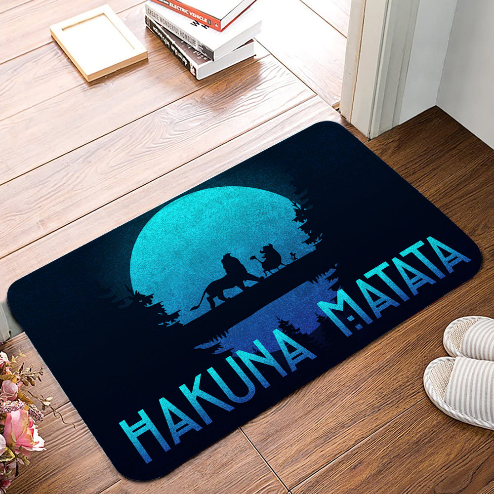 Unifinz LK Doormat Hakuna Matata Full Moon Blue Doormat Hihg Quality LK Doormat Mats 2025
