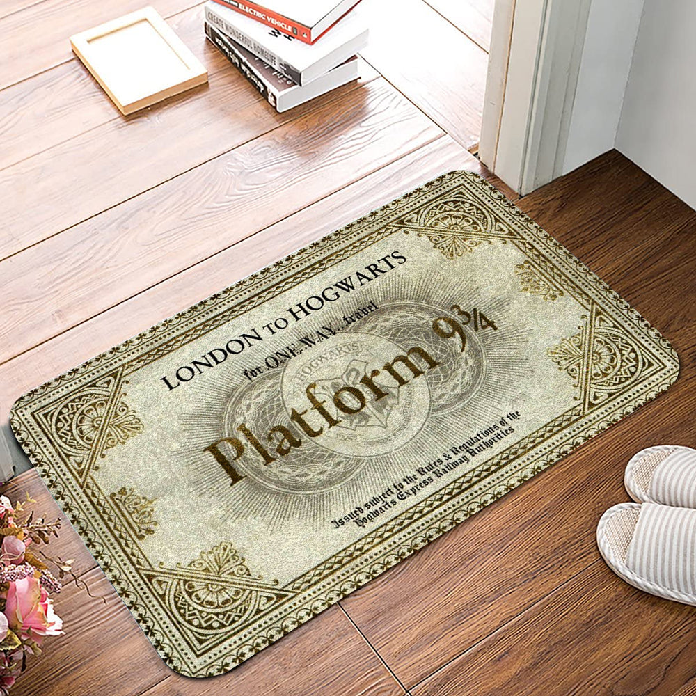 Unifinz HP Doormat Platform 9 3/4 Ticket Doormat Amazing High Quality  HP Doormat Mats 2025