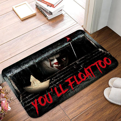 Unifinz IT Horror Doormat IT Horror Movies You'll Float Too Doormat Amazing Pennywise Doormat 2025