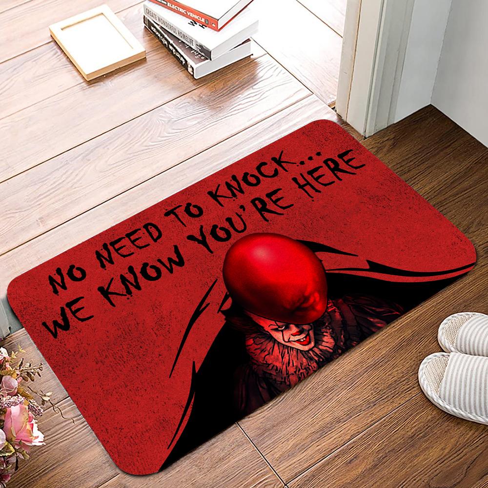 Unifinz IT Doormat No Need To Knock We Know You're Here Doormat Awesome Pennywise Doormat 2025