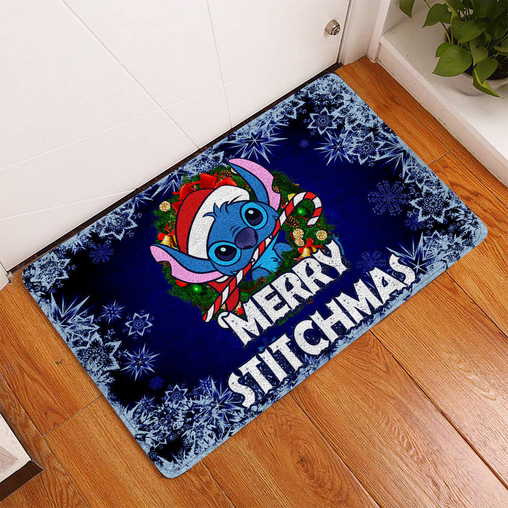 Unifinz LAS Doormat Stich Merry Christmas Laurel Christmas Doormat Cute High Quality DN Stitch Doormat 2025