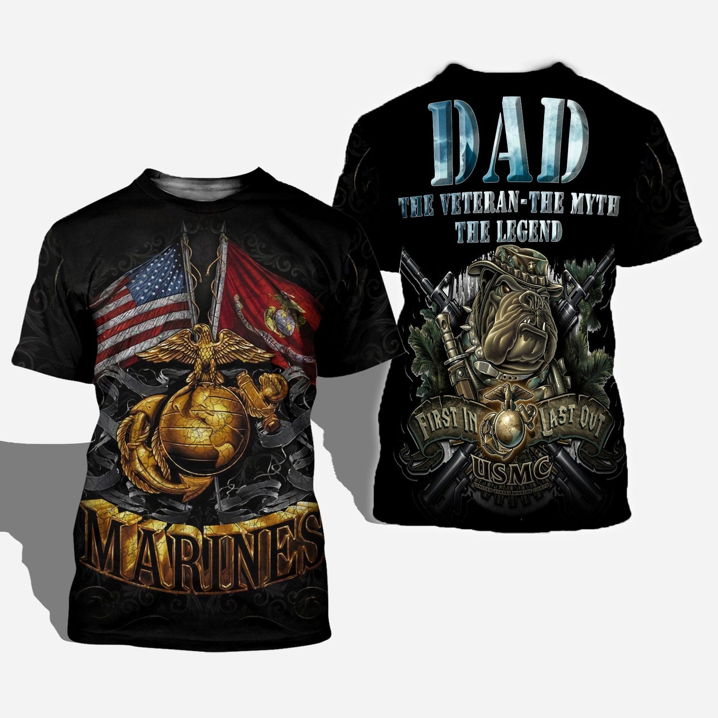 Unifinz Veteran Marines Dad Shirt The Veteran Myth Legend First In Last Out Cool High Quality T-shirt Marines Apparel Veteran Hoodie 2023