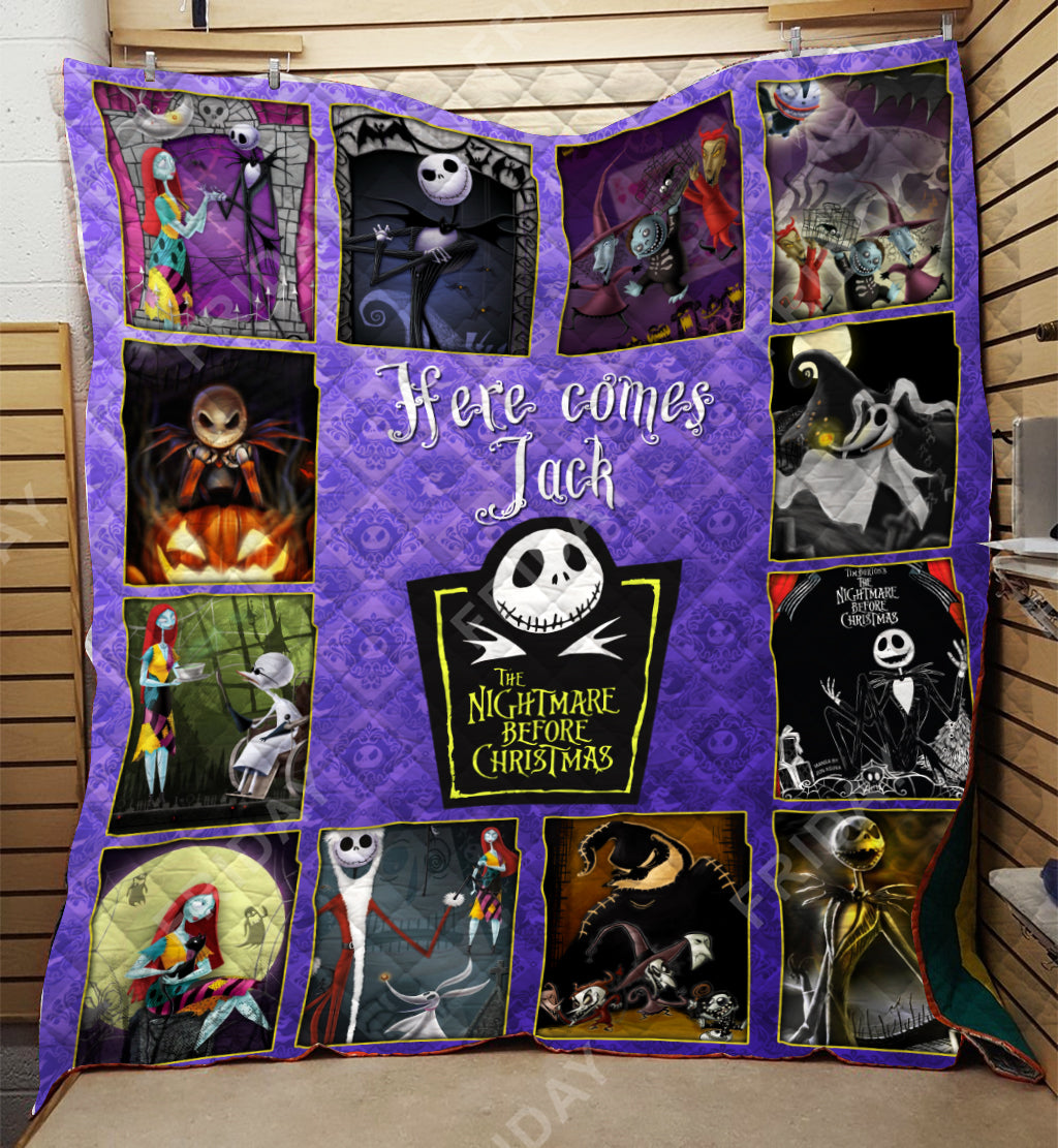 Unifinz TNBC Quilt The Nightmare Before Christmas Here Comes Jack 3D Quilt Awesome TNBC Quilt 2023