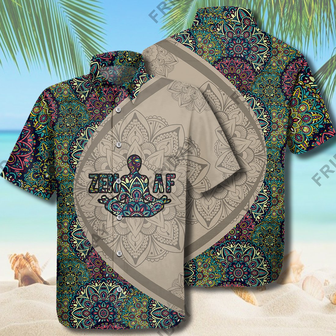 Yoga Zen AF Buddha Mandala Hawaii Tshirt