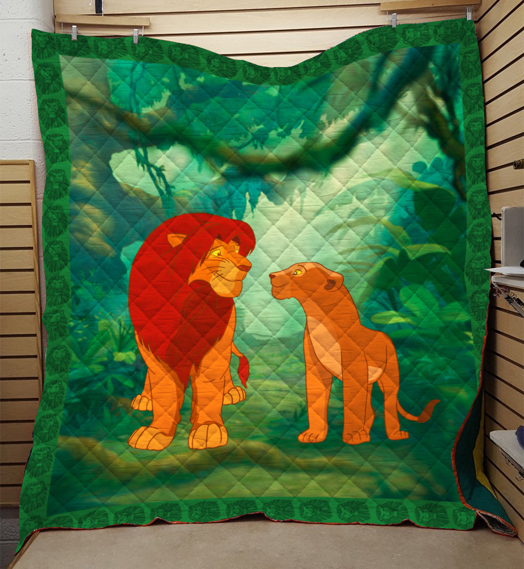 Unifinz DN LK Quilt Simba And Nala In The Jungle Quilt High Quality  DN LK Quilt 2022
