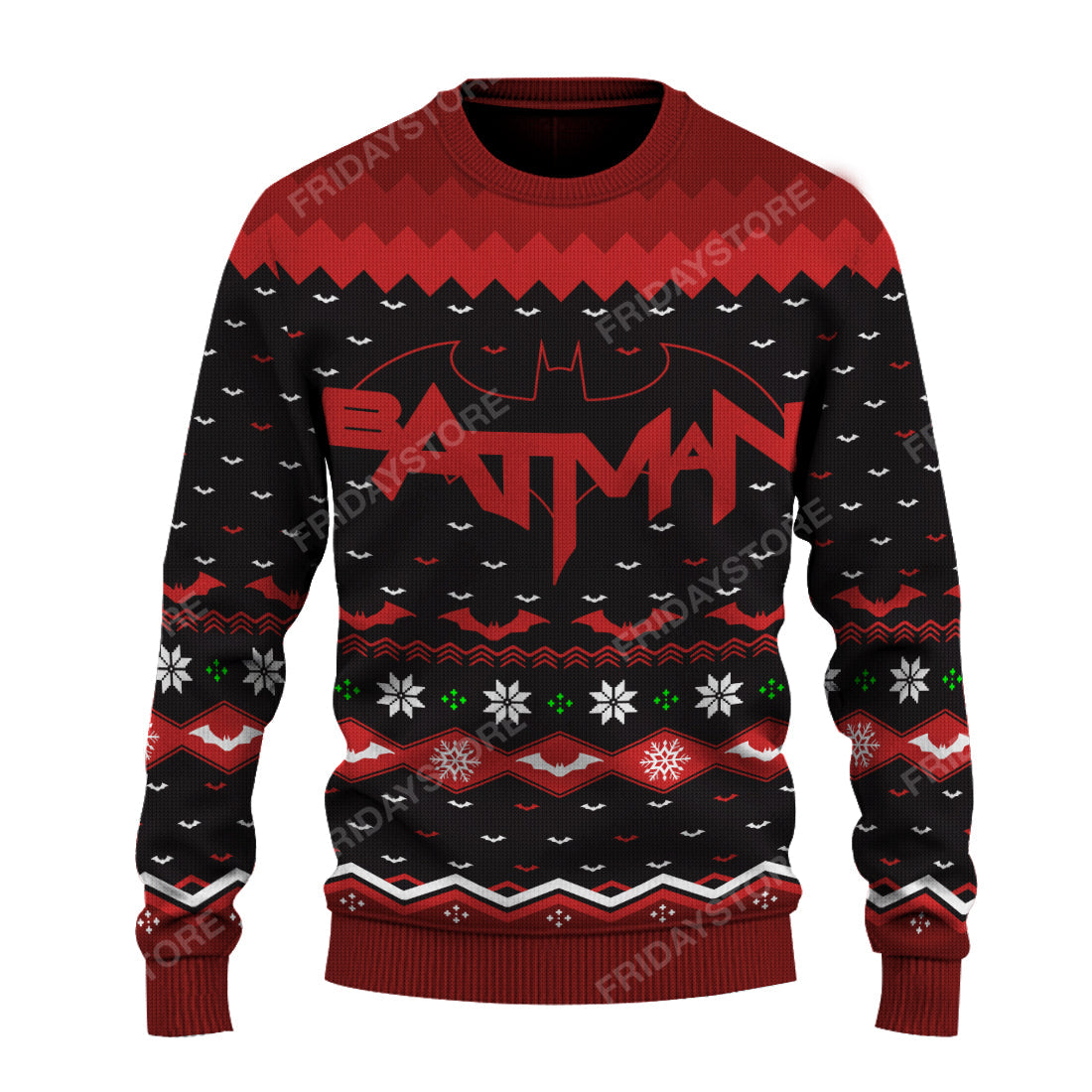 Unifinz DC Ugly Sweater DC Super Hero Red Christmas Sweater Cool High Quality Batman Christmas Sweater 2024