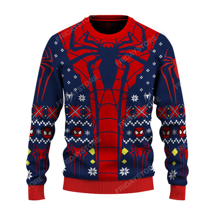 Unifinz MV Ugly Sweater MV Amazing Spider Christmas Sweater Cool Spiderman Sweater 2024