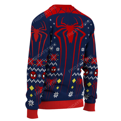 Unifinz MV Ugly Sweater MV Amazing Spider Christmas Sweater Cool Spiderman Sweater 2023