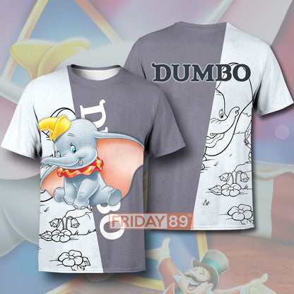 Unifinz DN T-shirt Great Dumbo Big Ears Elephant 3D Print T-shirt Cute Awesome DN Dumbo Hoodie Sweater Tank 2025