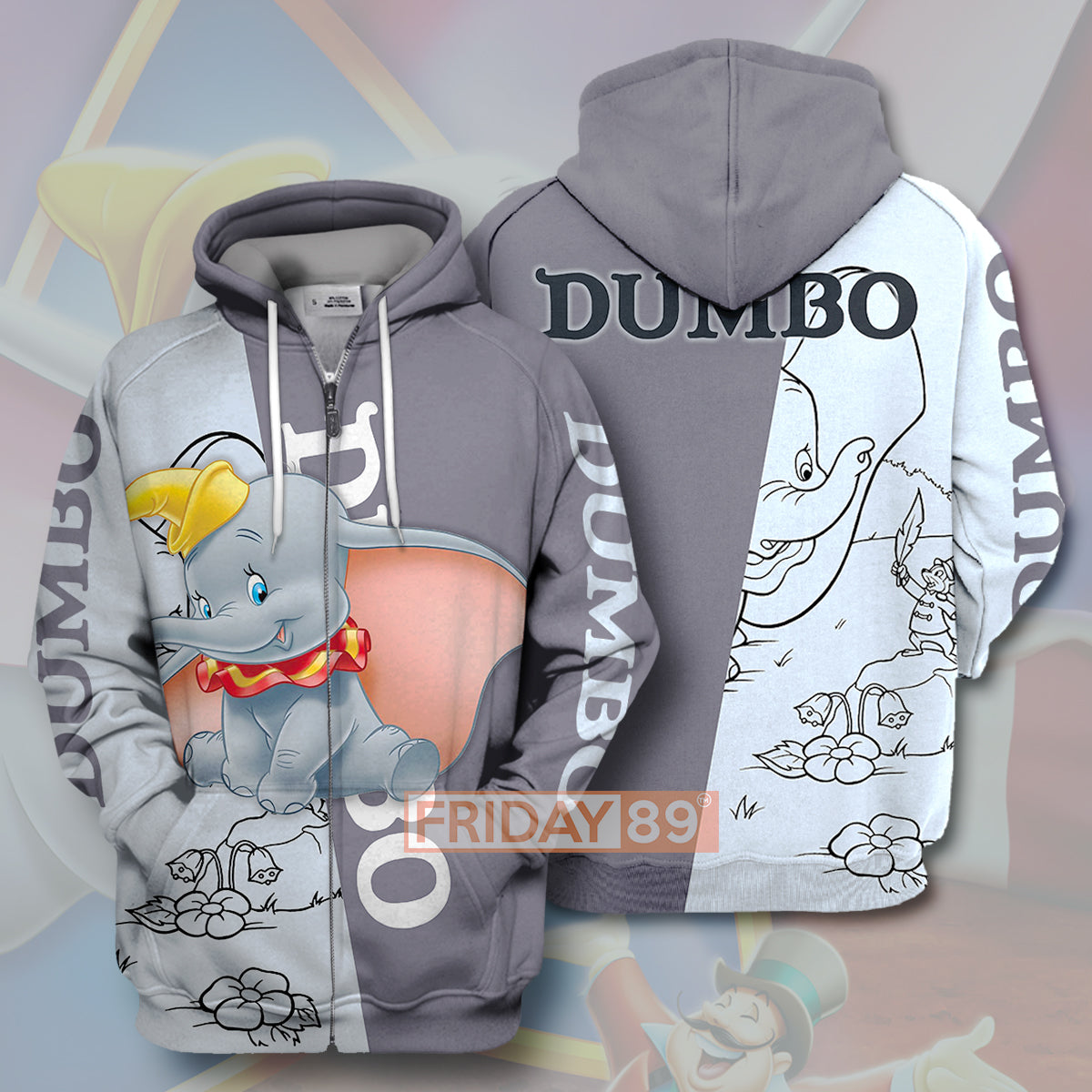 Unifinz DN T-shirt Great Dumbo Big Ears Elephant 3D Print T-shirt Cute Awesome DN Dumbo Hoodie Sweater Tank 2026