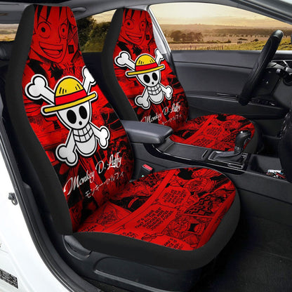 One Piece Car Seat Covers Monkey D Luffy Manga Graphic Seat Covers