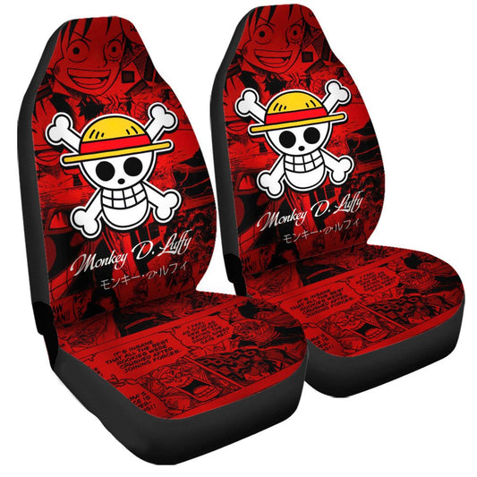 One Piece Car Seat Covers Monkey D Luffy Manga Graphic Seat Covers