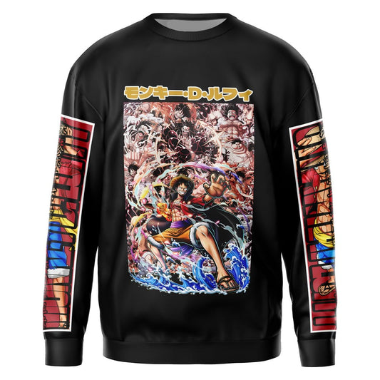 One Piece Sweatshirt Monkey D Luffy One Piece Graphic Sweatshirt Black Unisex Adults New Release