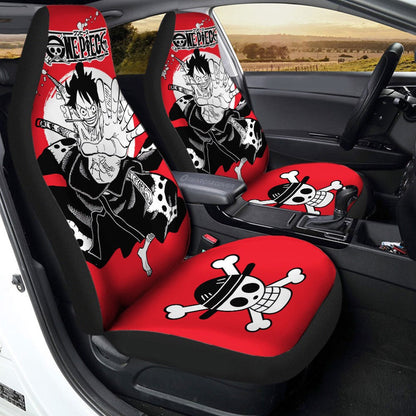 One Piece Car Seat Covers Monkey D Luffy Fighting Pose Seat Covers