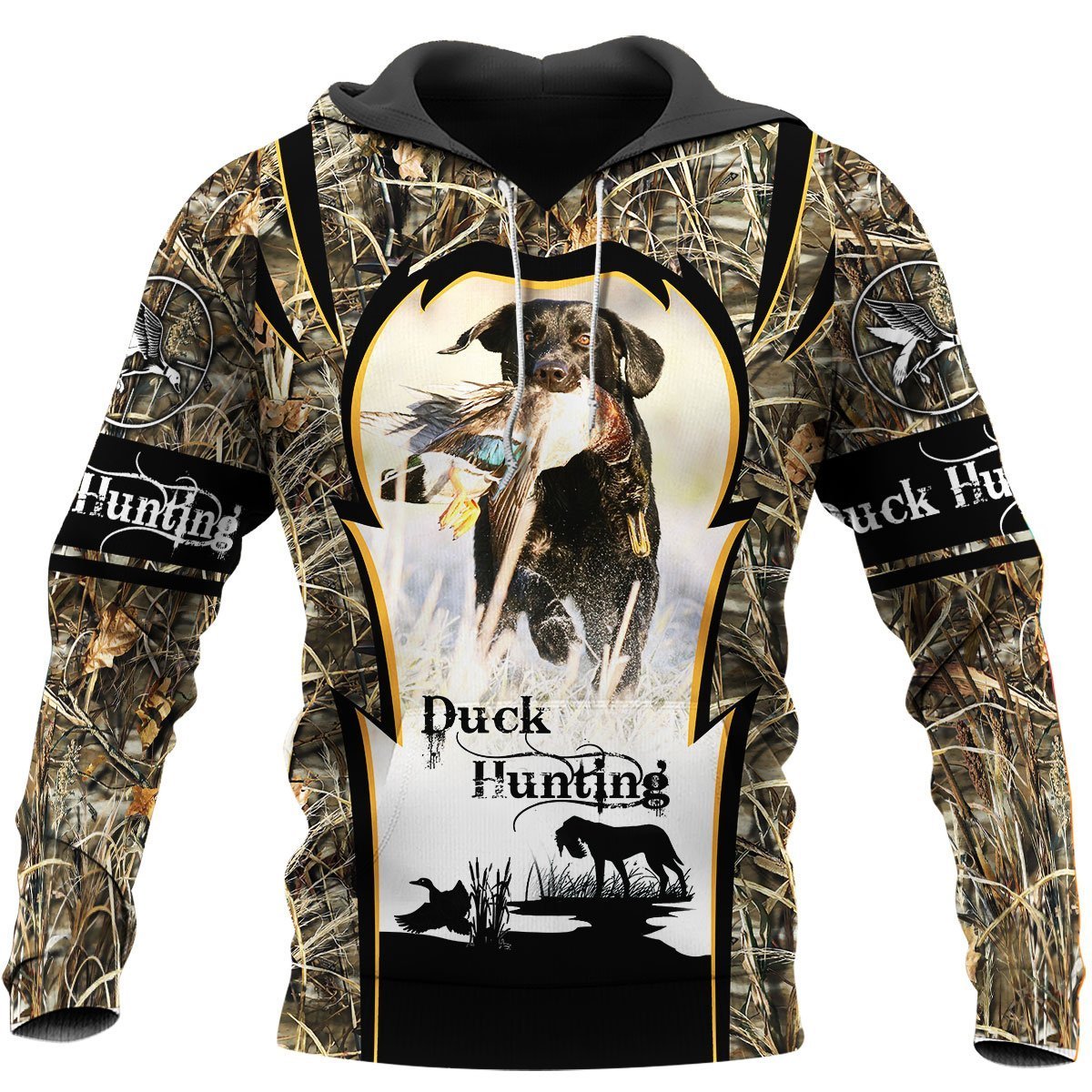  Hunting T-shirt Duck Hunting With Hunting Dog 3d T-shirt Hoodie Adult Full Size