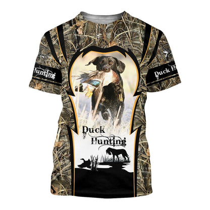  Hunting T-shirt Duck Hunting With Hunting Dog 3d T-shirt Hoodie Adult Full Size