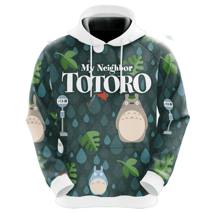 SGhibli Hoodie My Neighbour Totoro Flower Wreath Hoodie Green Unisex