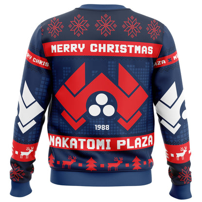 Die Hard Sweatshirt Nakatomi Plaza 1988 Die Hard Christmas Sweatshirt Red Blue Unisex Adults