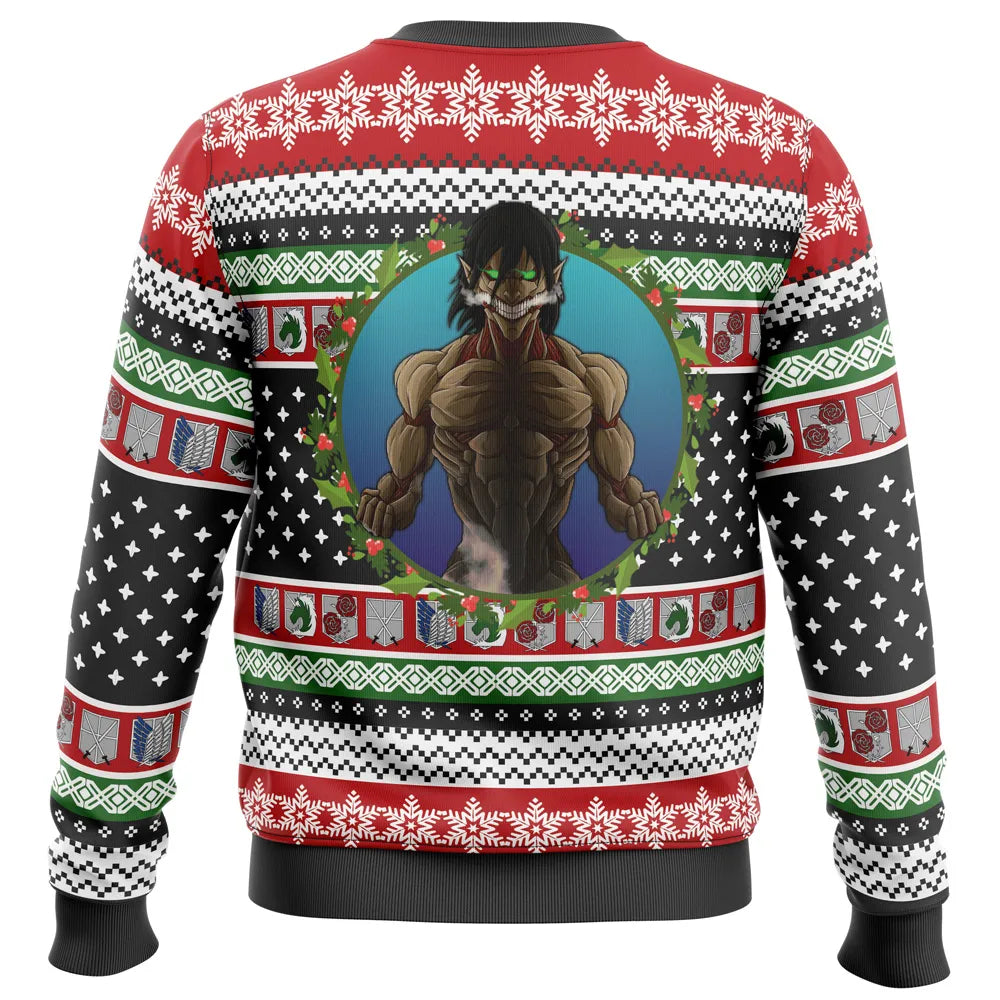 Attack On Titan Sweatshirt Nine Titans Graphic Christmas Sweatshirt Colorful Unisex Adults