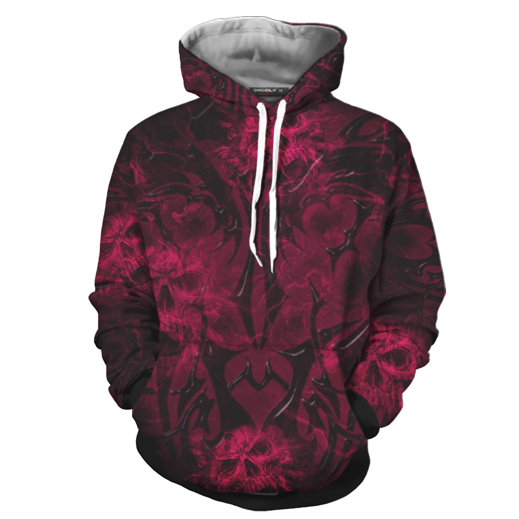 One Piece Hoodie One Piece Charlotte Katakuri Skull Hoodie Pink Black Unisex