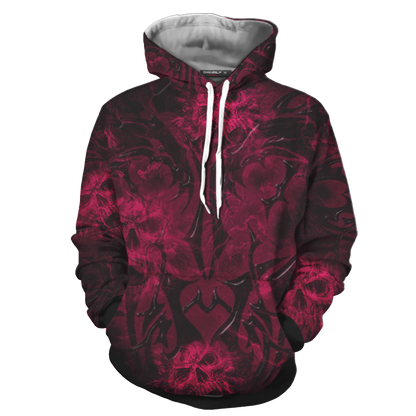 One Piece Hoodie One Piece Charlotte Katakuri Skull Hoodie Pink Black Unisex