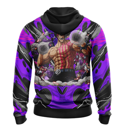 One Piece Hoodie One Piece Charlotte Katakuri Graphic Hoodie Black Purple Unisex