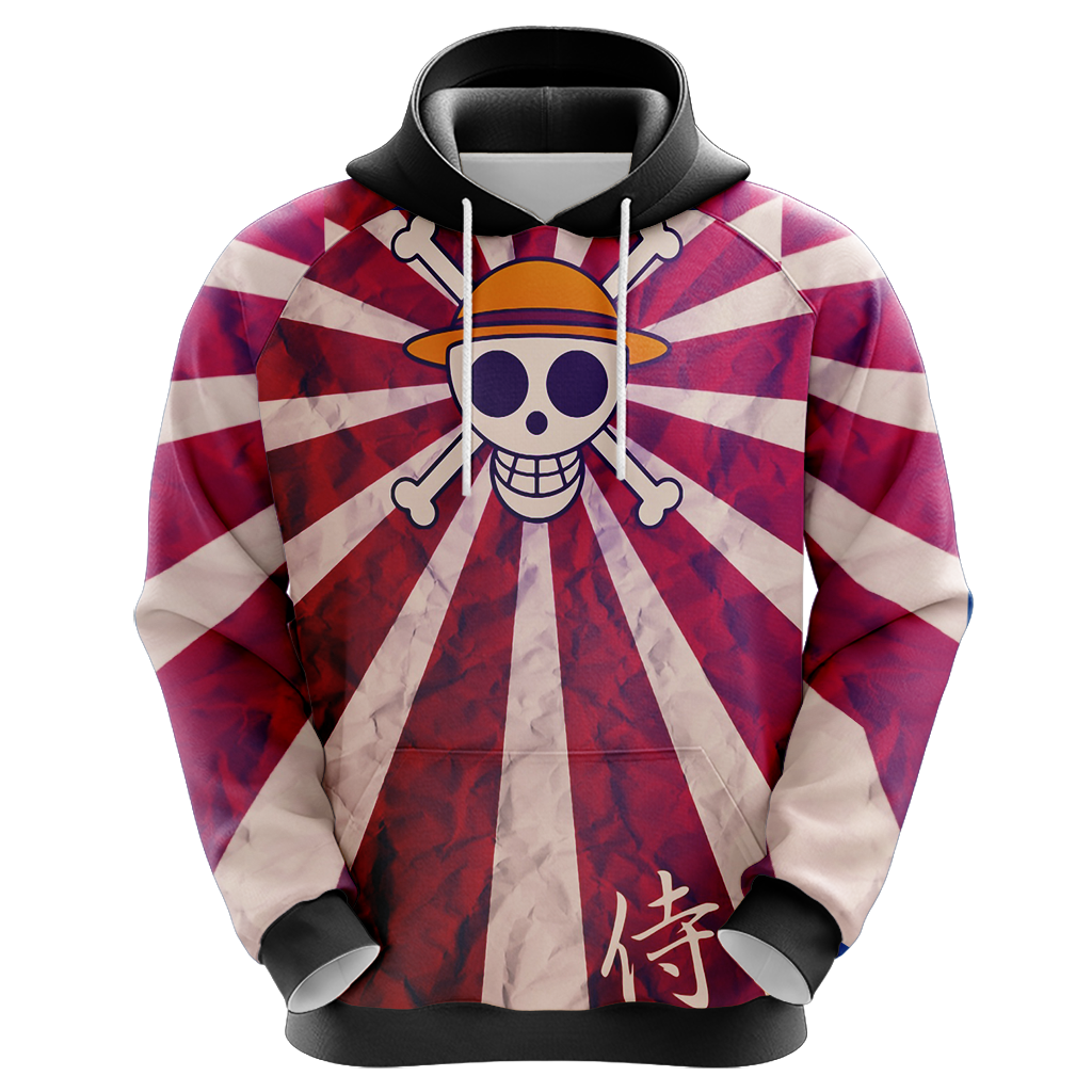 One Piece Hoodie One Piece Luffy Gear 2 Form Hoodie Pink Unisex