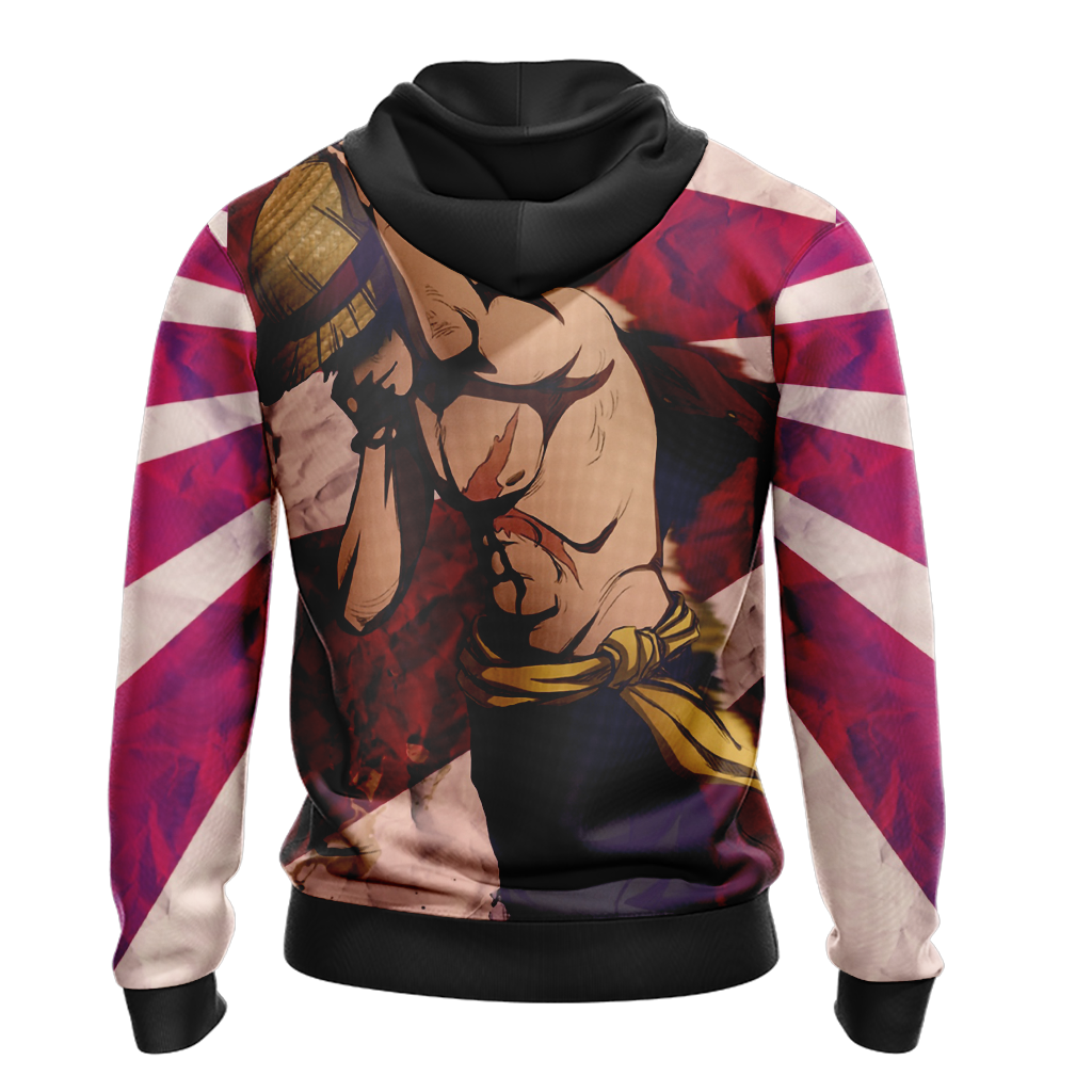 One Piece Hoodie One Piece Luffy Gear 2 Form Hoodie Pink Unisex