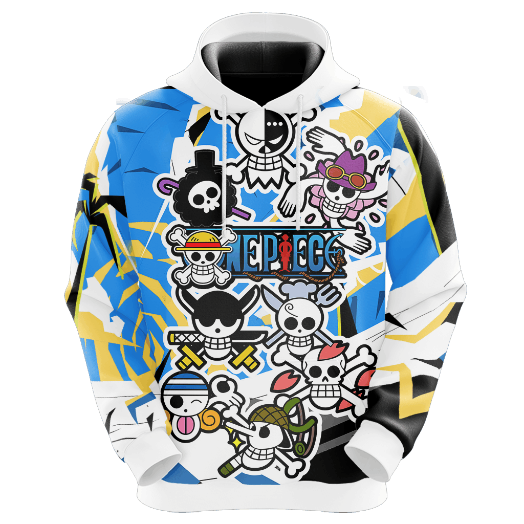 One Piece Hoodie One Piece Characters Symbol Hoodie Colorful Unisex