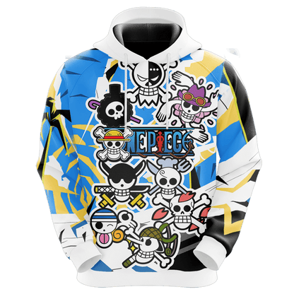 One Piece Hoodie One Piece Characters Symbol Hoodie Colorful Unisex