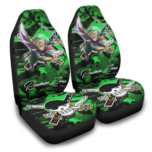 One Piece Car Seat Covers Roronoa Zoro Fighting Pose Seat Covers