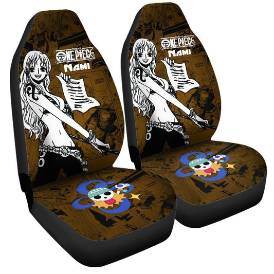 One Piece Car Seat Covers One Piece Nami Graphic Seat Covers