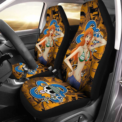 One Piece Car Seat Covers One Piece Character Nami Graphic Seat Covers