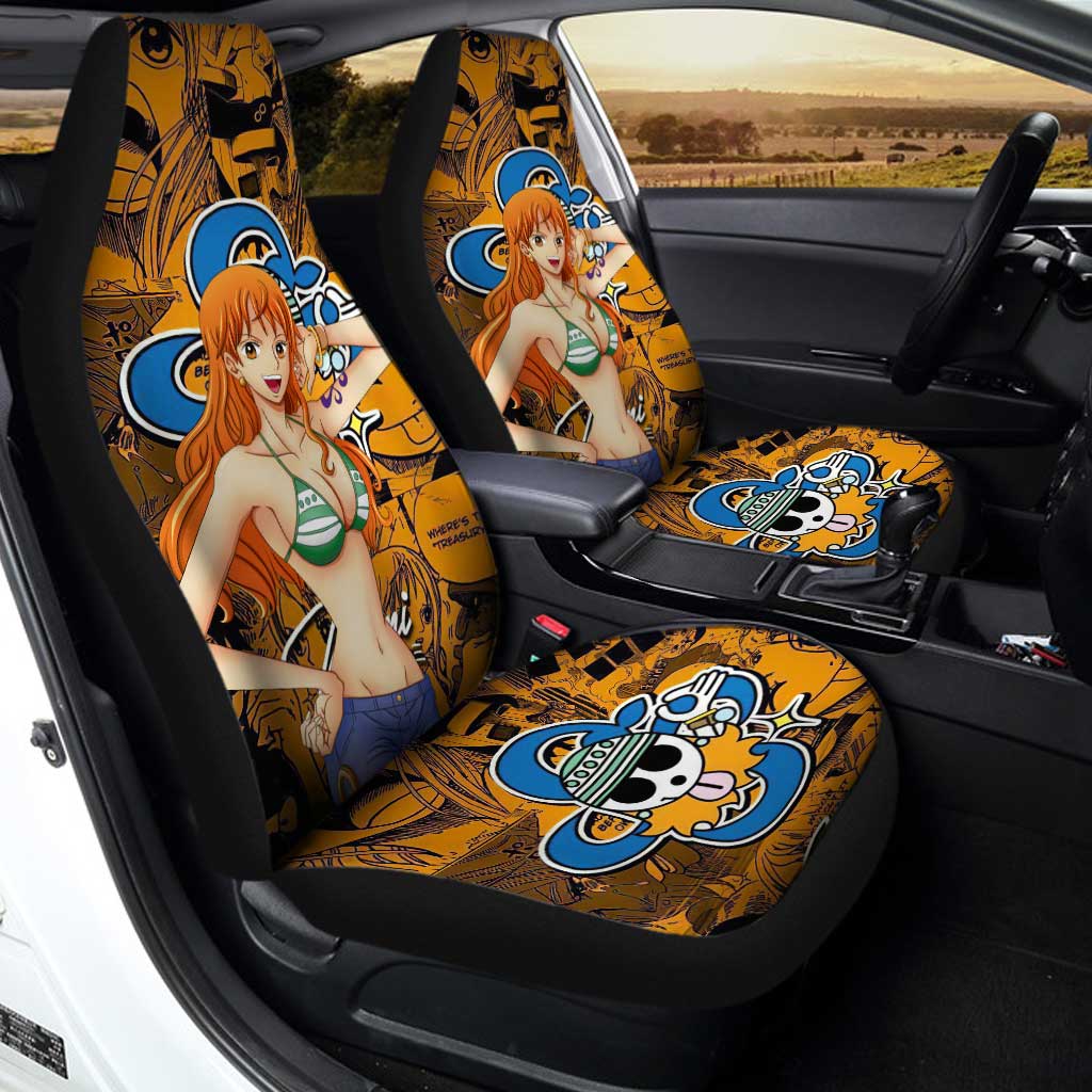 One Piece Car Seat Covers One Piece Character Nami Graphic Seat Covers