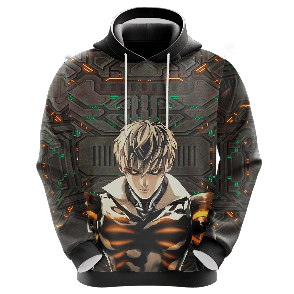 One Punch Man Hoodie Genos New Form Graphic T-shirt Black Unisex – Unifinz