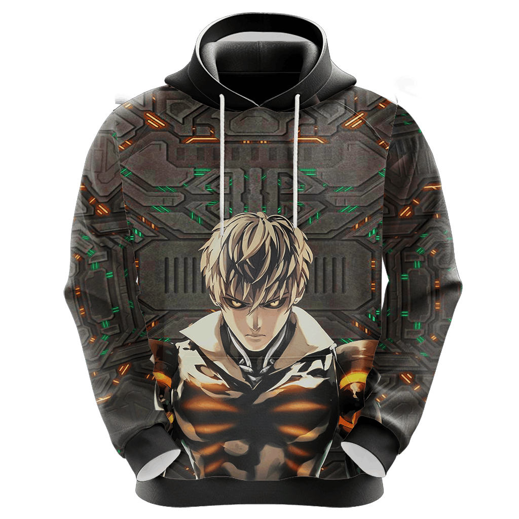 One Punch Man Hoodie Genos New Form Graphic T-shirt Black Unisex