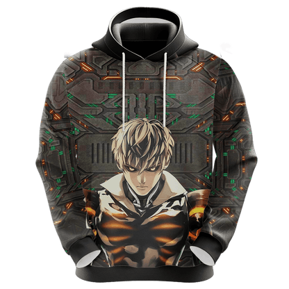 One Punch Man Hoodie Genos New Form Graphic T-shirt Black Unisex