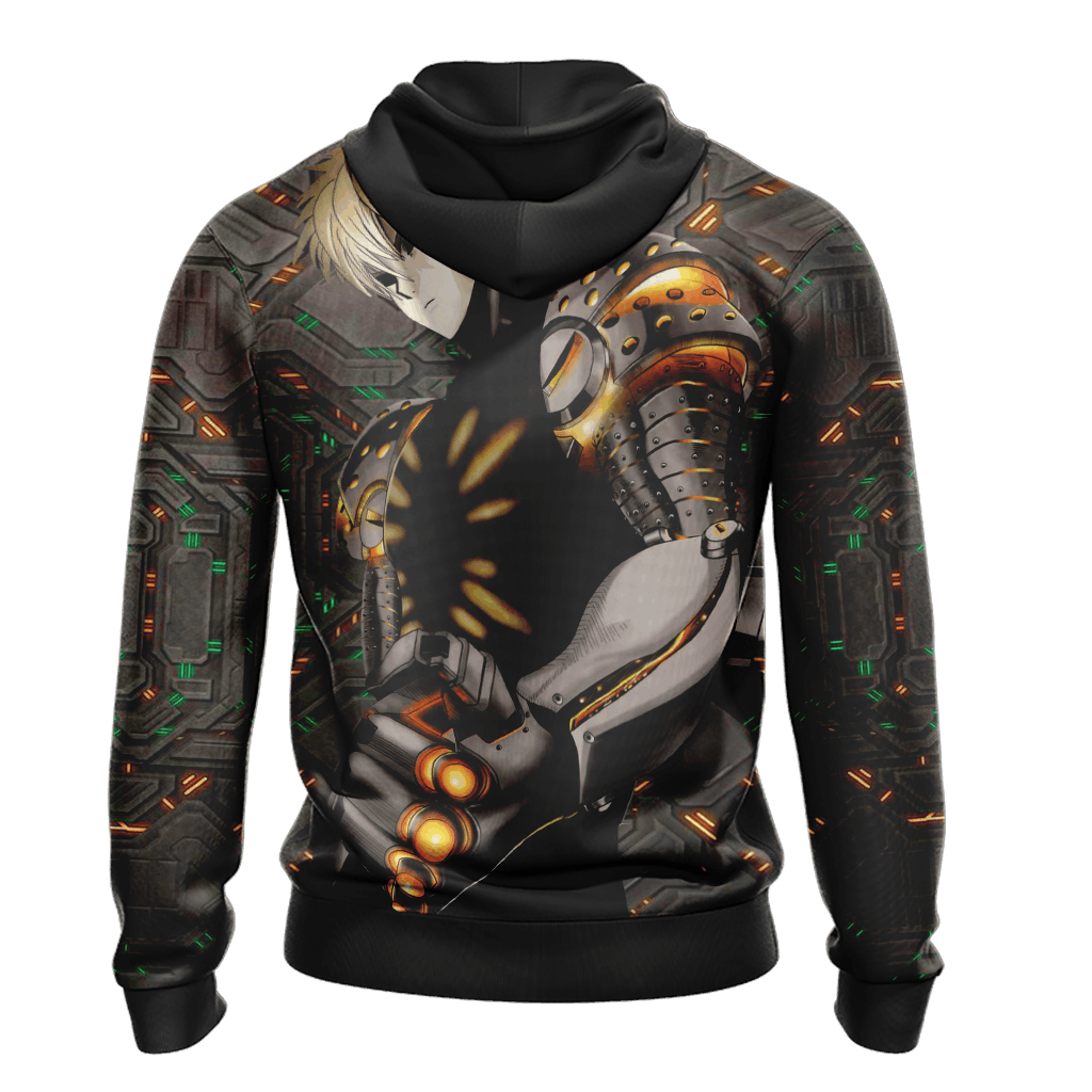 One Punch Man Hoodie Genos New Form Graphic T-shirt Black Unisex – Unifinz